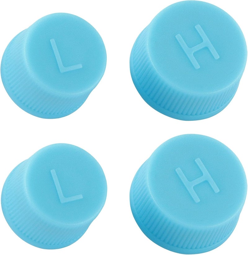 Stacool 4PCS Car Air Conditioner Dust Valve Caps,Blue Car AC Low Pressure Port Caps and High Pressure AC Caps for R134a AC System,Car Air Conditioner Accessories for Cars Trucks SUVs (4PCS) - Image 1